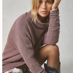 Free People Slouchy Ottoman Sweater, M, Nutmeg Color